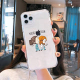 Medicine Doctor Nurse Cartoon Transparent Case for iPhone 12 11 Series