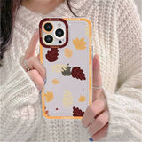 Pumpkin Fall Leaf Case for iPhone 14 13 12 series