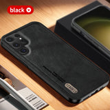 Magnetic Vintage Matte Leather Soft Edge Case For Sumsung Galaxy S24 series