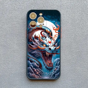 Vintage Dragon Phoenix Shockproof Case For iPhone 15 14 13 Series