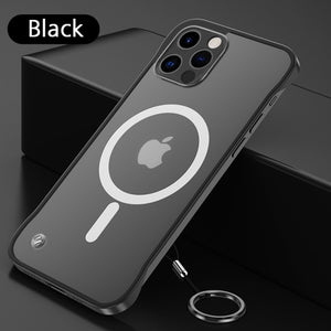 Magnetic Frameless Camera Protector Anti Fingerprint Matte Case for iPhone 14 13 Series