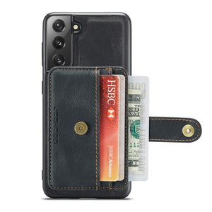 Luxury Magnetic Safe Leather Wallet Case For Samsung Galaxy S22 Ultra Plus S21 FE