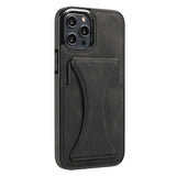 Luxury Card Slot Bracket Leather Case For iPhone 13 12 11 Series