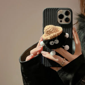 Couple Autumn Winter Plush Doll Case For iPhone 14 13 12 series