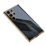 Luxury Solid Color Electroplated Lens Protection Glass Shockprooof Case for Samsung Galaxy S23 S22 Ultra Plus