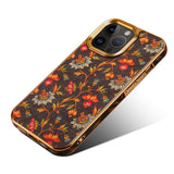 Vintage Electroplated European Style Flower Full Cover Silicone Case For iphone 14 13 12 series