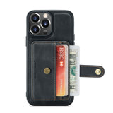 2 in 1 Detachable Card Pocket Luxury Leather Magnetic Case for iPhone 13 12 11 Series