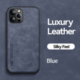 Luxury Car Magnetic Holder Leather Texture Case for iPhone 14 13 12 series