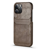 Business PU Leather Case With Card Pockets for iPhone 13 12 11 Pro Max Mini