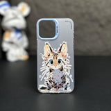 Graffiti Painted Cartoon Animal Soft Silicone Case for iPhone 14 13 12 series