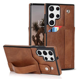 Wristband Leather Wallet Case for Samsung Galaxy S23 S22 S21 series