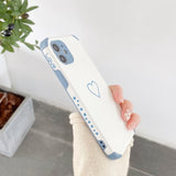 Soft Cortex Love Heart Phone Case For IPhone 13 12 11 Series
