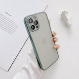 Shockproof Transparent Plating Camera Lens Protector Case for iPhone 13 12 11 Series