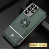 Wood Pattern Magnet Shockproof Case For Samsung Galaxy S21 S20 Note 20 Series