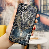 Luxury 3D Art Cartoon Emboss Relief TPU Cover Phone Case For iPhone 12 Series