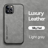 Luxury Car Magnetic Holder Leather Texture Case for iPhone 14 13 12 series