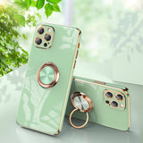 Luxury Plating Holder Ring Grip Case for iphone 13 12 11 Pro Max