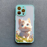 Cute Naughty Cat Soft TPU Case For iPhone 14 13 12 series