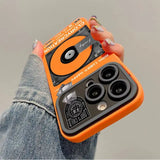 CD Record Cool Retro Silicone Case With Camera Protection For iPhone 15 14 13 12 series