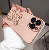 Cute Bear Stand Case for iPhone 14 13 12 series