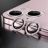 Diamond Camera Protector Metal Ring Lens Glass Back Lens Cap for iPhone 15 series