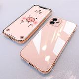 Luxury Plating Frame 6D Bling Soft Silicone Case for iPhone 13 12 Series