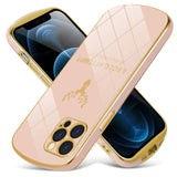 Luxury Gold Plating Lens Protection Elk Pattern Oval Soft Case For iPhone 12 11 Series