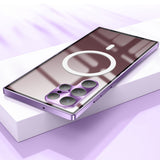 Magnetic Magsafe Metal Frosted Case for Samsung Galaxy S22 S21 Ultra Plus