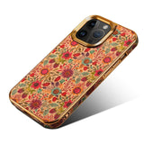 Vintage Electroplated European Style Flower Full Cover Silicone Case For iphone 14 13 12 series
