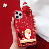 Christmas Doll Deer Cartoon Case For iPhone 13 12 11 Series