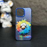 Graffiti Painted Cartoon Animal Soft Silicone Case for iPhone 14 13 12 series
