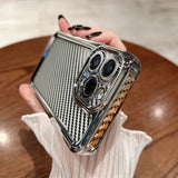 Luxury Carbon Fiber Texture Transparent Soft Silicone Case For iPhone 14 13 12 series