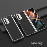 Luxury Plating Weave Matte 360 Full Protector Case For Samsung Galaxy Z Fold 2