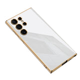 Luxury Solid Color Electroplated Lens Protection Glass Shockprooof Case for Samsung Galaxy S23 S22 Ultra Plus