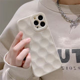 3D Honeycomb Pattern Laser Silicone Shockproof Case for iPhone 14 13 12 series