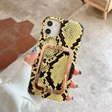 3D Metal Buckle Hard Leather Case for iPhone 12 11 Series