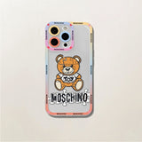 Lovely Bear Cute Cartoon Silicone Clear Case For iPhone 14 13 12 series