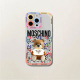 Lovely Bear Cute Cartoon Silicone Clear Case For iPhone 14 13 12 series